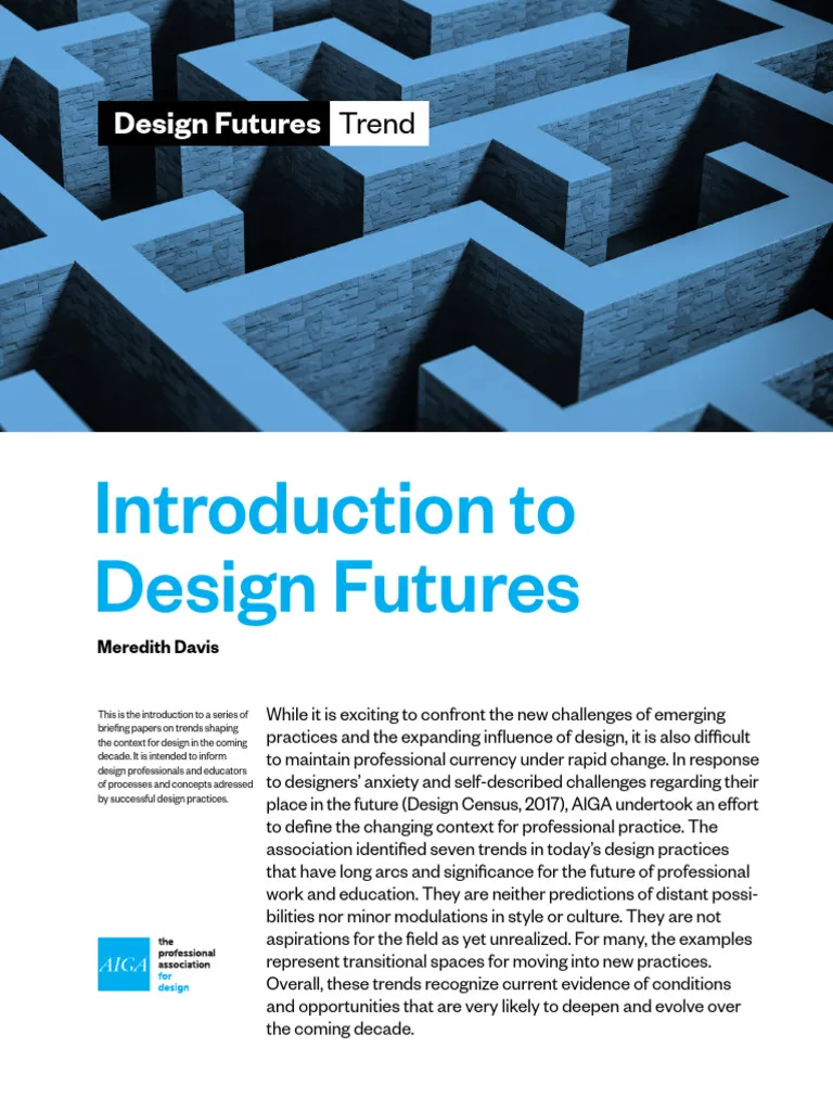 Cover of AIGA's Introduction to Design Futures briefing paper